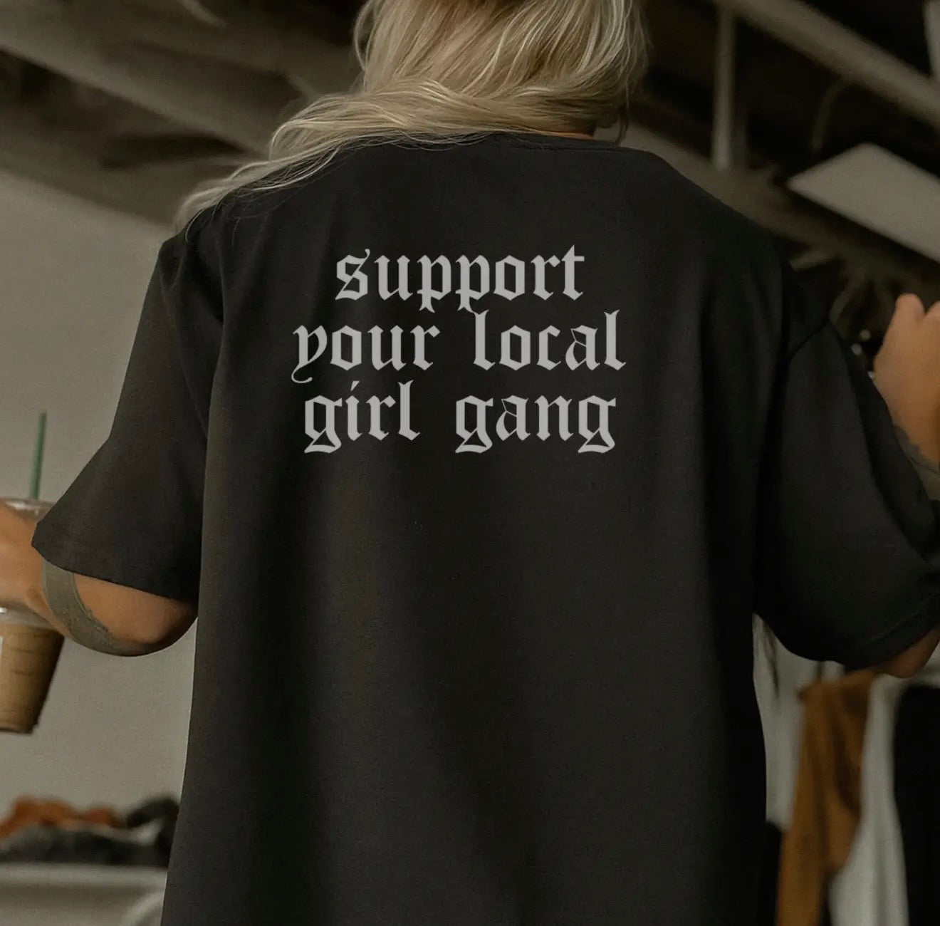 Girl Gang Shirt Black