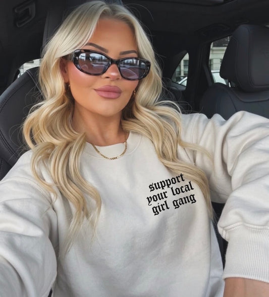 Girl Gang Sweatshirt- SAND